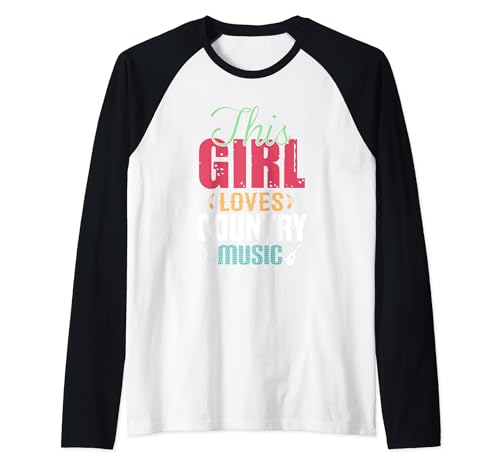 Country Music T-Shirt für Frauen This Girl Loves Country Music Raglan Country Music T-Shirt für Frauen This Girl Loves Country Music Raglan von Country Music Graphic Tees