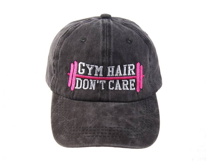 Gym Hair Don't Care Hut Personalisierte Kappe Aus Verblasstem Stoff Gym Hair Don't Care Hut Personalisierte Kappe Aus Verblasstem Stoff von CountryTouchStore