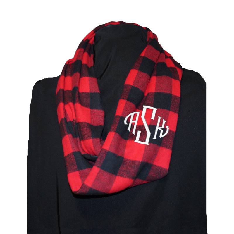Monogramm Infinity Schal, Schal Mit Monogramm, Büffel Karierter Geschenke, Großer Geschenke Unter 30 Monogramm Infinity Schal, Schal Mit Monogramm, Büffel Karierter Geschenke, Großer Geschenke Unter 30 von CountryTouchStore