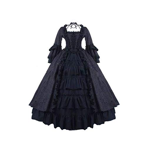 CountryWomen 18th Century Damen Rokoko Ballkleid Lange Maskerade Kleider(Rococo-19,L) von CountryWomen