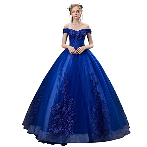 CountryWomen Gothic Prinzessin Renaissance Brautjungfer Periode Kleid Ballkleid Theater Kostüm - Grün - X-Small von CountryWomen