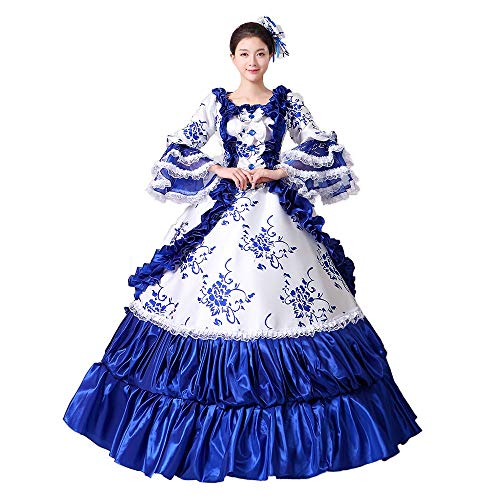 CountryWomen Gothic Prinzessin Renaissance Brautjungfer Periode Kleid Ballkleid Theater Kostüm - - X-Large von CountryWomen