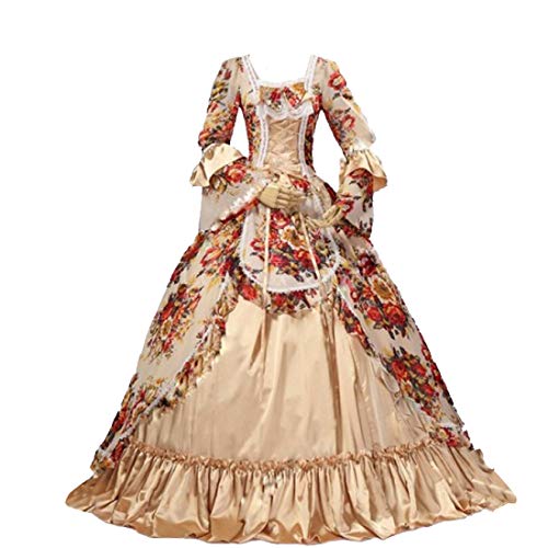 CountryWomen Renaissance Viktorianisches Dunkles Ballkleid Märchen Theaterkleid Gothic Steampunk Kleidung, Farbe: 15, XXX-Large von CountryWomen