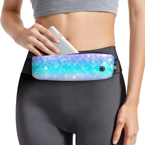 Gürteltasche für Damen, Laufgürtel, Bauchtasche, Halterung für Handy, mit verstellbarem Riemen, kein Hüpfen, wasserdichte Hüfttasche für Wandern, Radfahren, Workout, Laufzubehör, Fischwaage, von Counullo