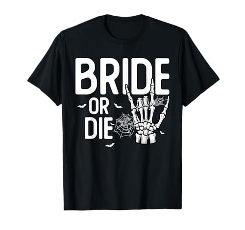 Bride Funny Men Joke Choice Couple Halloween Skeleton Hand T-Shirt von Couple Halloween Costume