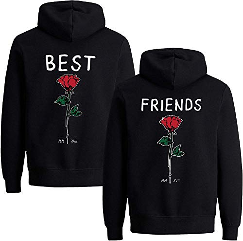 Couples Shop Beste Freunde Hoodie Damen Best Friends Pullover - 1x Hoodie Friends Schwarz M von Couples Shop