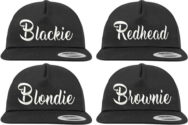 Couples Shop Baseball Cap Blondie Brownie Blackie Redhead Unixex Cap Kappe für Herren & Damen mit cooler 3D-Stickerei und lustigem Spruch von Couples Shop