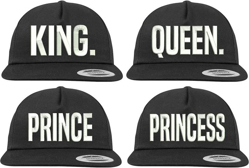 Couples Shop Baseball Cap King Queen Prince Princess Cap Kappe für Herren Damen & Kinder mit modischer 3D Stickerei und lustigem Spruch von Couples Shop