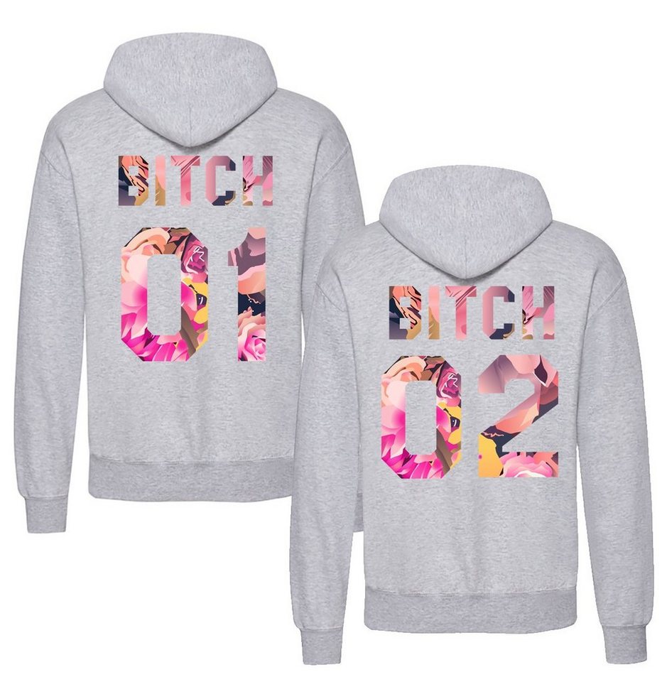 Couples Shop Kapuzenpullover BFF Best Friends Damen Hoodie Pullover mit modischem Frontprint von Couples Shop