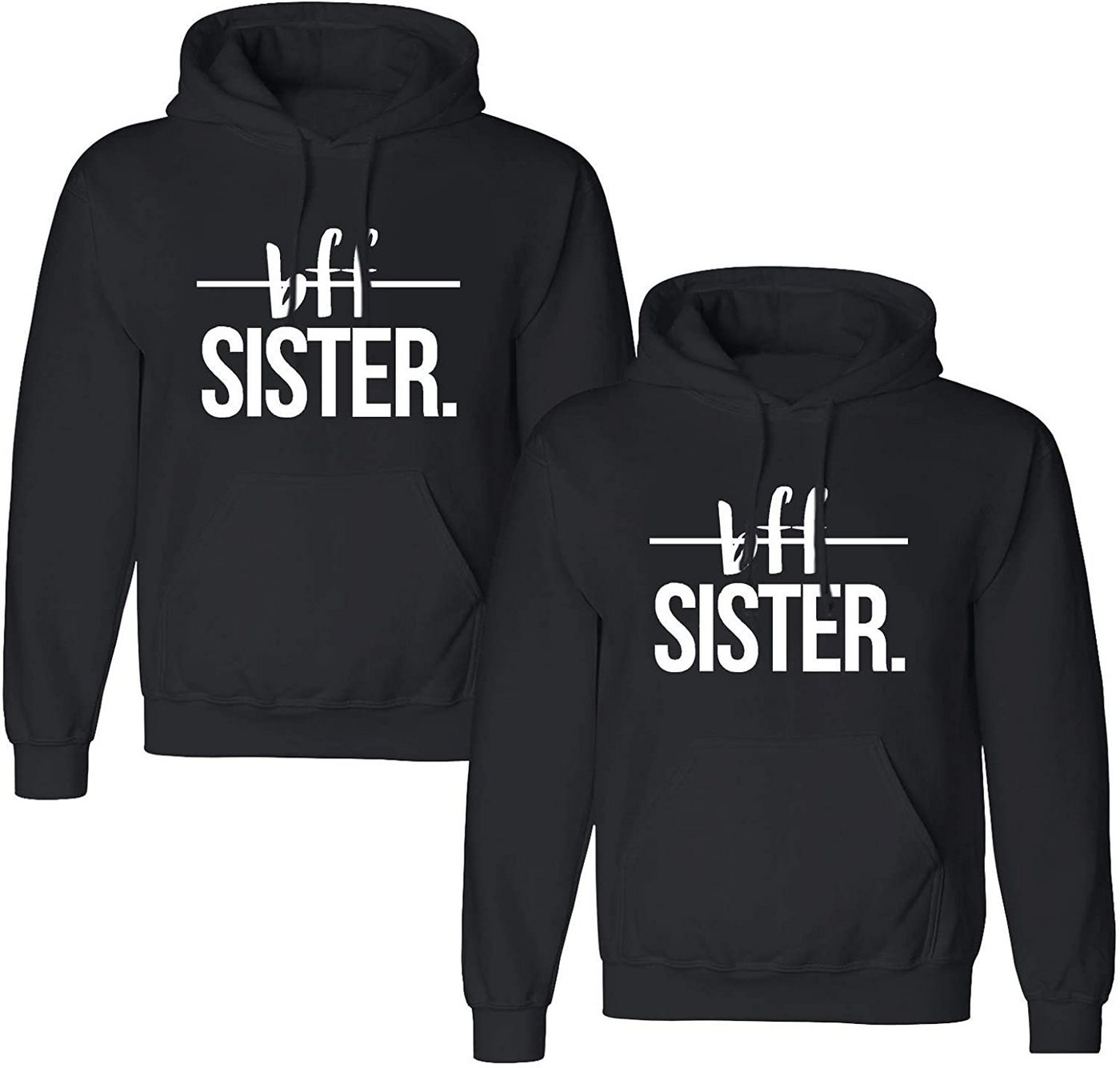 Couples Shop Kapuzenpullover BFF Sister Damen Hoodie Pullover mit modischem Print, lustiger Spruch von Couples Shop