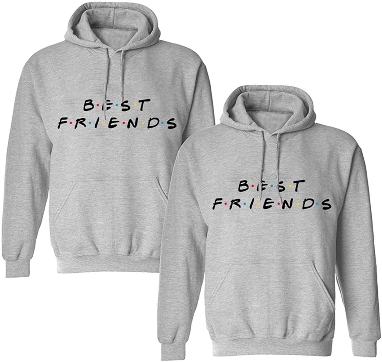 Couples Shop Kapuzenpullover Best Friends Damen Hoodie Pullover für Beste Freunde mit modischem Print von Couples Shop