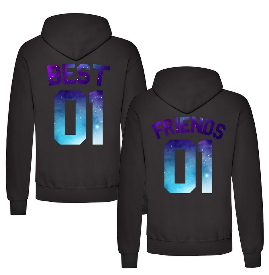 Couples Shop Kapuzenpullover Best Friends Night Damen Hoodie Set Beste Freunde mit modischem Print von Couples Shop