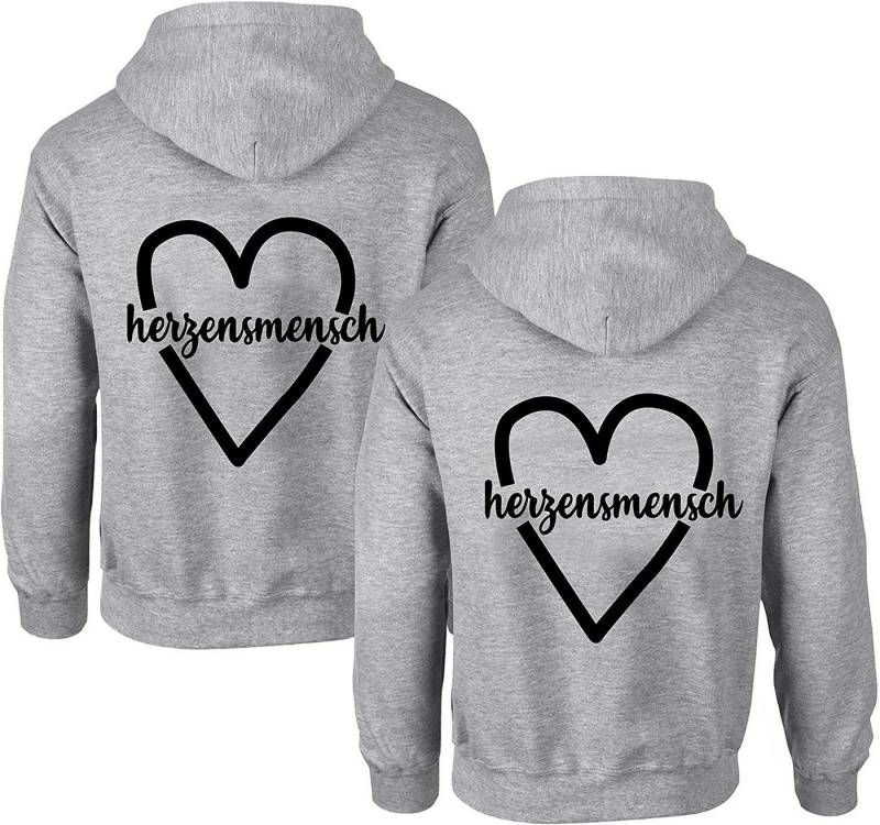 Couples Shop Kapuzenpullover Beste Freunde Damen Hoodie Pullover Herzensmensch mit BFF Logo Print von Couples Shop