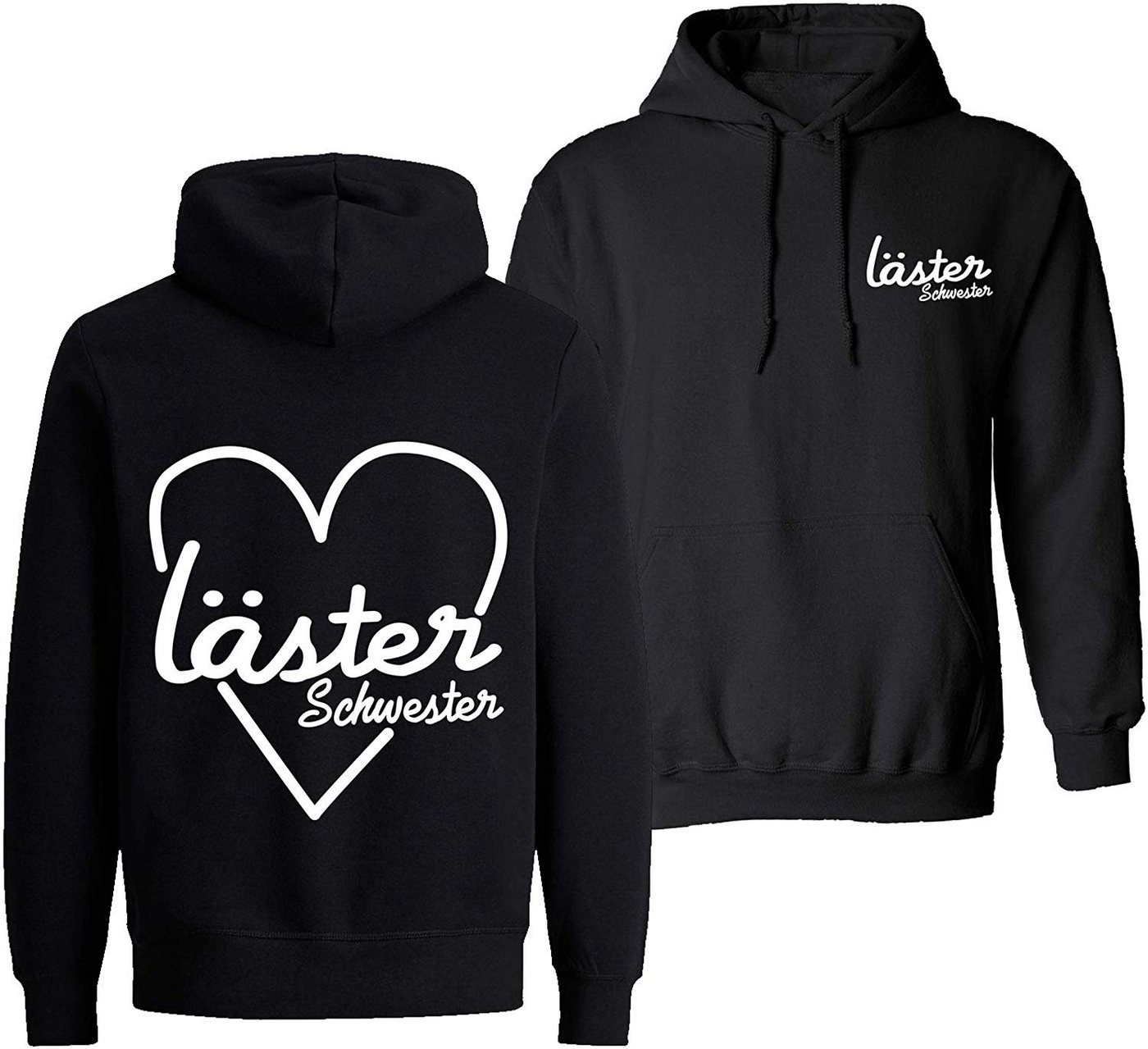 Couples Shop Kapuzenpullover Beste Freunde Damen Hoodie Pullover Lästerschwester mit lustigem Spruch von Couples Shop