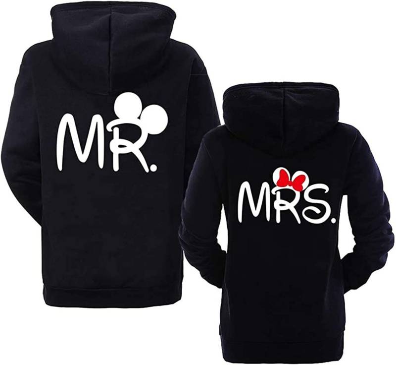 Couples Shop Kapuzenpullover Mr & Mrs Mister Misses Hoodie Pullover mit modischem Print von Couples Shop