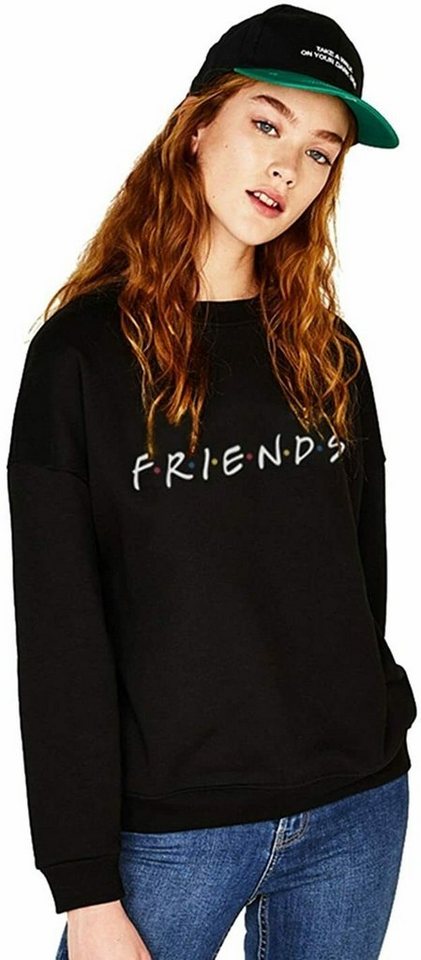 Couples Shop Sweater Friends Damen Pullover mit modischem Logoprint, lustiger Spruch von Couples Shop