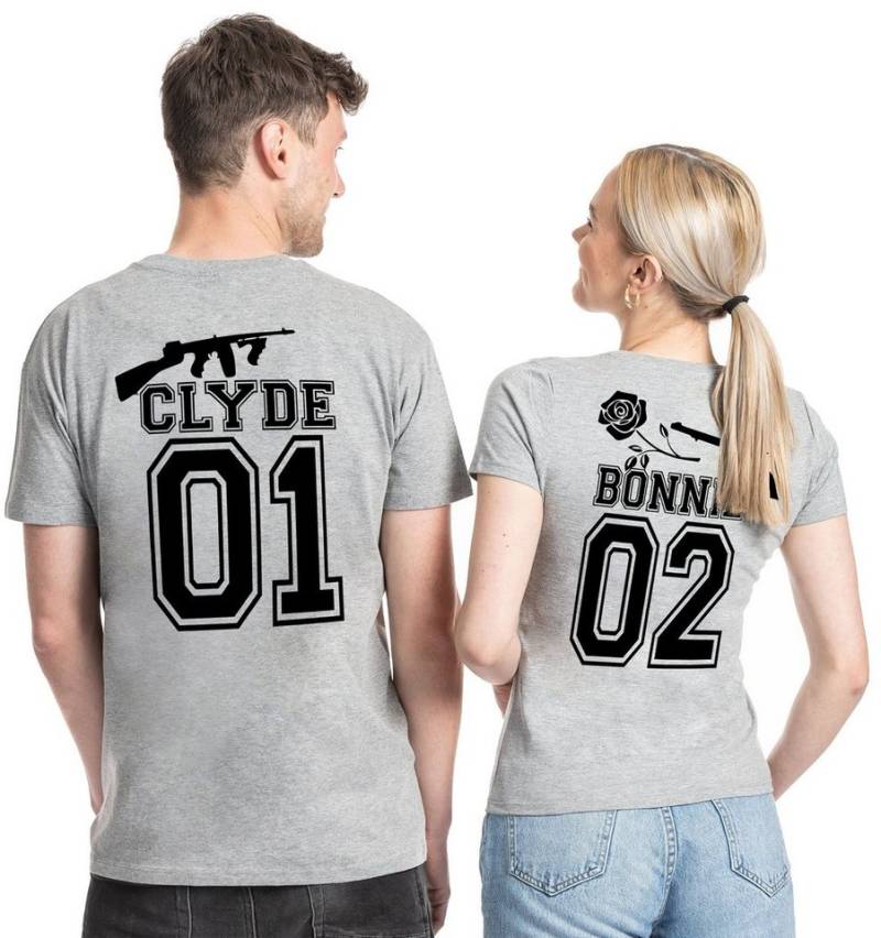Couples Shop T-Shirt Gangster Paar Fun T-Shirt mit modischem Print von Couples Shop