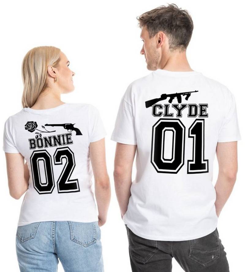 Couples Shop T-Shirt Gangster Paar Fun T-Shirt mit modischem Print von Couples Shop