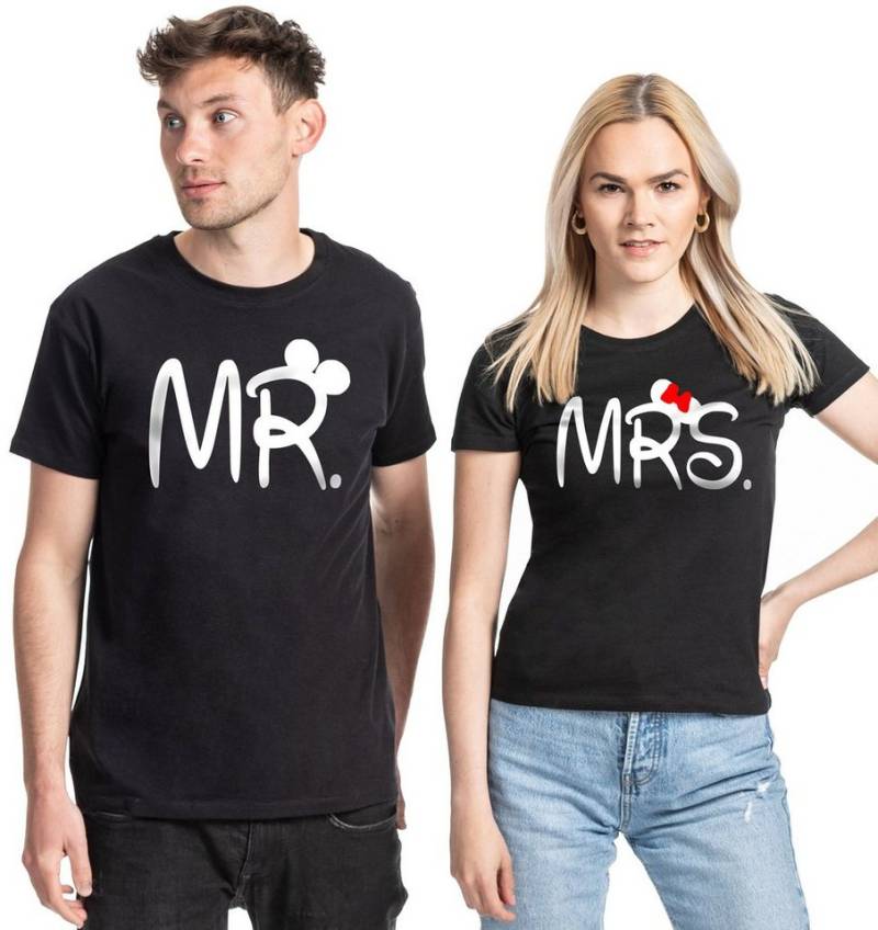 Couples Shop T-Shirt Mr. & Mrs. Mister Misses Partner Look T-Shirt (1-tlg) mit lustigen Print von Couples Shop