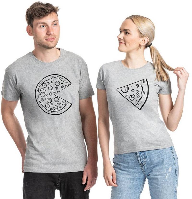 Couples Shop T-Shirt Pizza Partner Look T-Shirts (1-tlg) mit trendigem Fun Print von Couples Shop