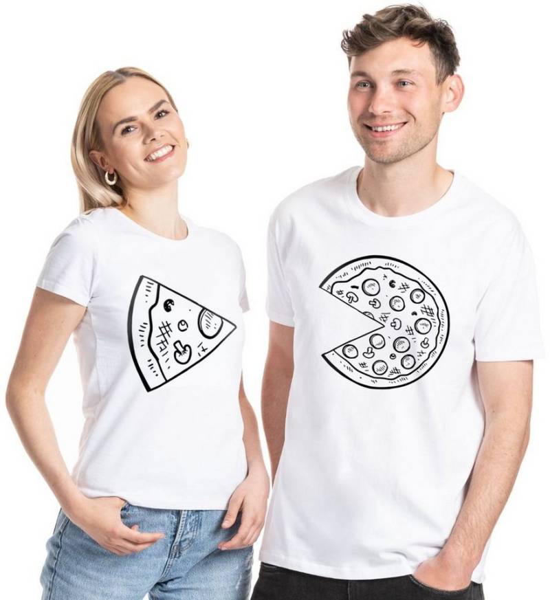 Couples Shop T-Shirt Pizza Partner Look T-Shirts (1-tlg) mit trendigem Fun Print von Couples Shop