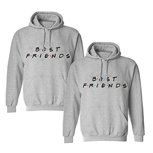 Best Friends Pullover für Zwei Mädchen 1 Stück Beste Freunde Hoodie für 2 Mädchen Sister Freundin Freundschafts Pulli BFF Geschenke von Tom's Couples Shop