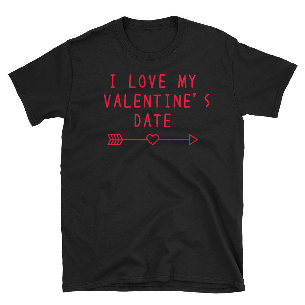 Ich Liebe Meine Datum Unisex T-Shirt Kurzarm-Geschenk Zum Valentinstag von CouplesBoutique