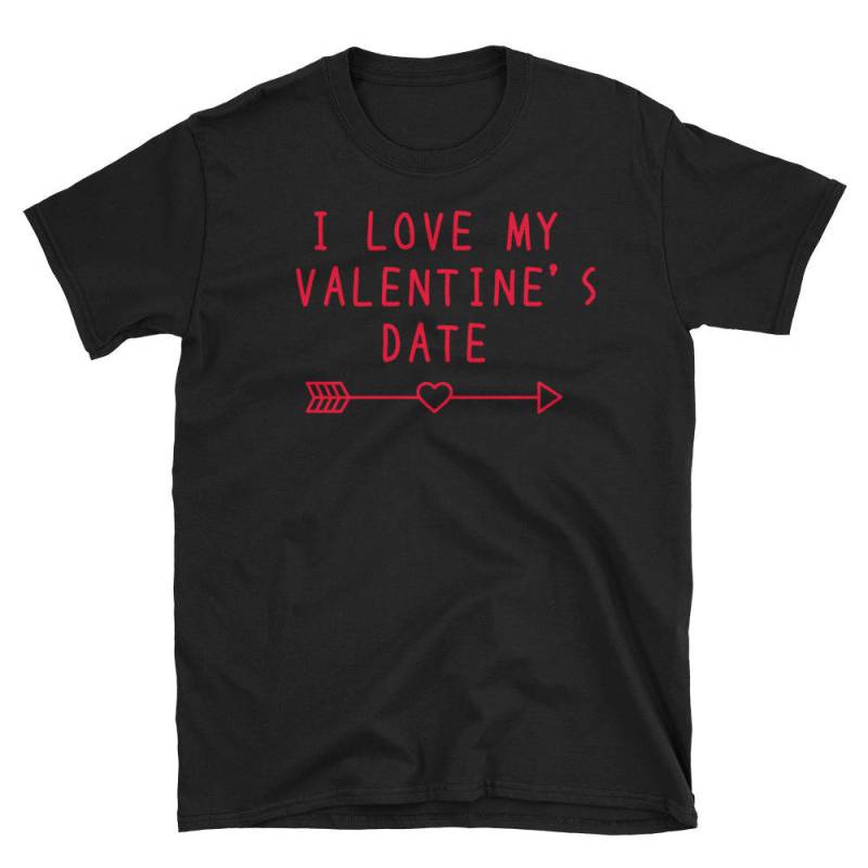 Ich Liebe Meine Datum Unisex T-Shirt Kurzarm-Geschenk Zum Valentinstag von CouplesBoutique