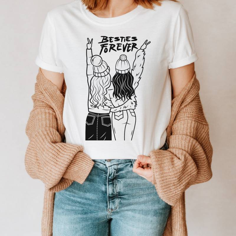 Besties Forever T-Shirt Für Deine Beste Freundin Als Geschenk Mit Liebevollem Design von CourageforKindness