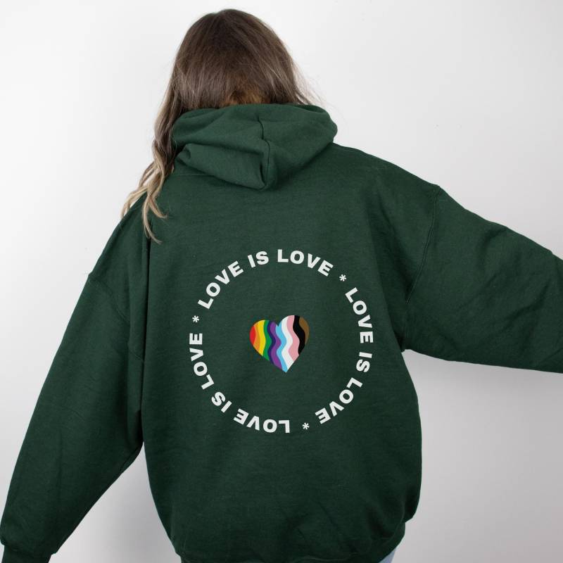 Love Is Lgbtq Hoodie Pride Month Pullover Rainbow Progress Flag T-Shirt Für Lgbtq+ Transgender & Bipoc Geschenk von CourageforKindness