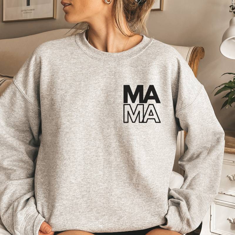 Mama Sweatshirt Für Mütter Und Schwangere Perfekt Als Geschenk Zur Geburt & Schwangerschaft, Minimalistisch + Oversize von CourageforKindness