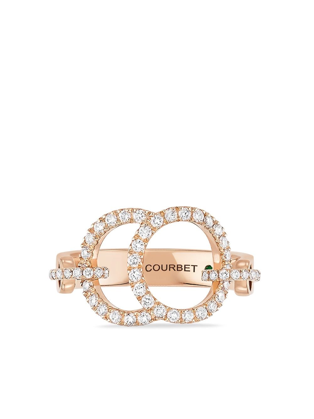 Courbet 18kt Rotgoldring mit synthetischen Diamanten - Rosa von Courbet