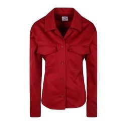 CourrÈges Rote Utility Polycotton Bluse Für Frauen von CourrÈges
