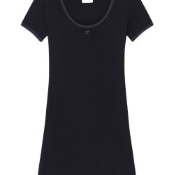 CourrÈges Schwarzes Baumwollkleid Für Damen von CourrÈges