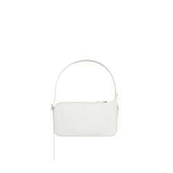 Courrèges One Racer Baguette Tasche - Weiße Leder Schultertasche von CourrÈges