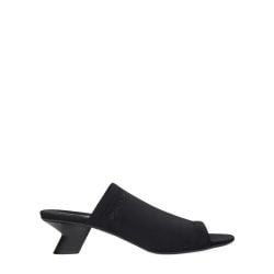 Courrèges Schwarze Wet Nappa Mules Für Damen von CourrÈges