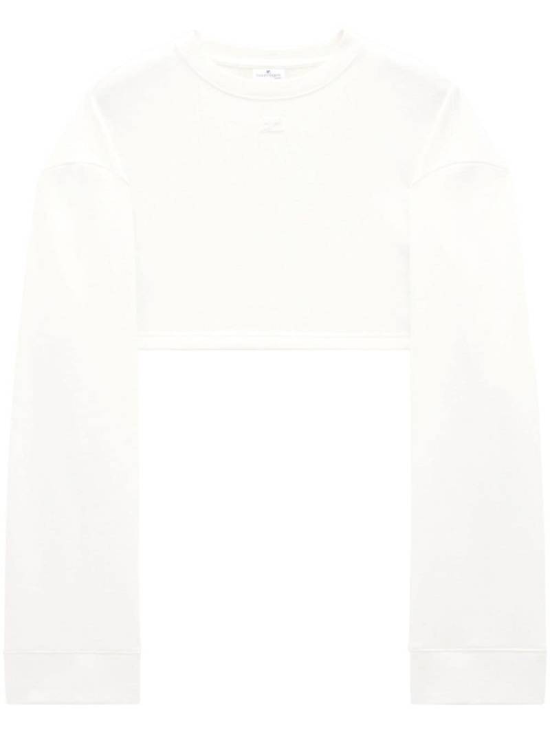 Courrèges Cocoon Cropped-Sweatshirt - Weiß von Courrèges