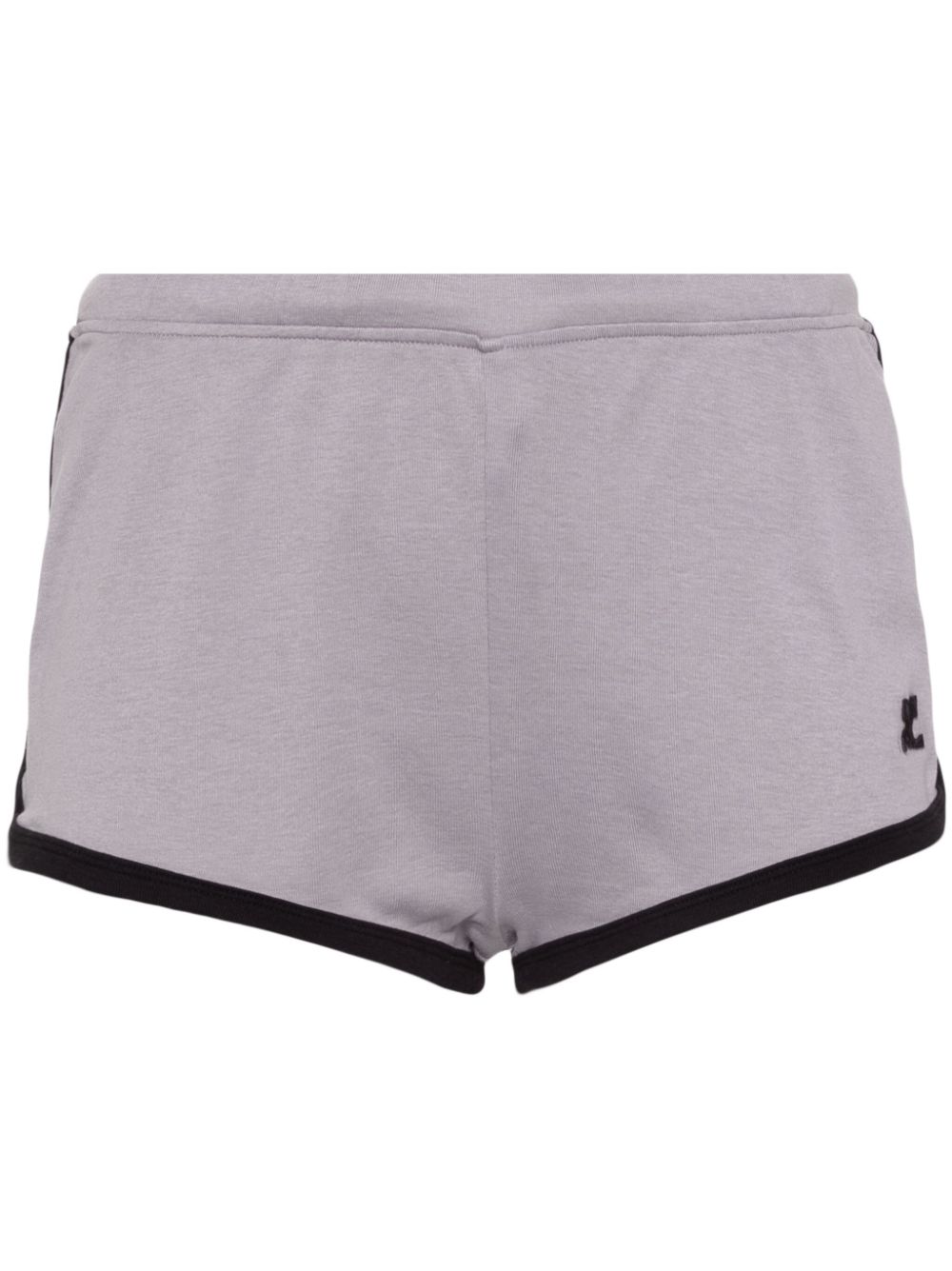 Courrèges Contrast Minishorts aus Baumwolle - Grau von Courrèges