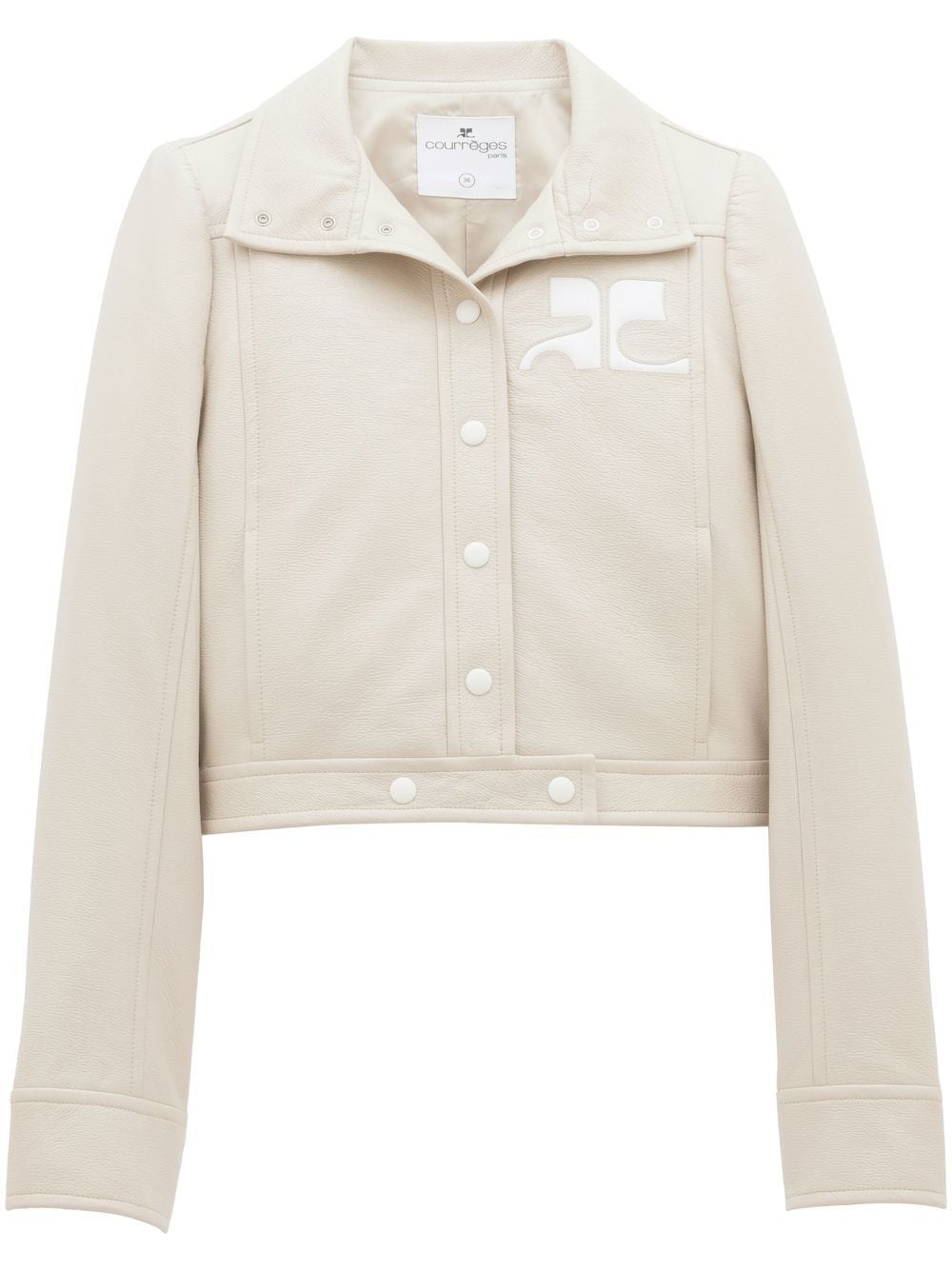 Courrèges Cropped-Jacke mit Logo-Patch - Nude von Courrèges