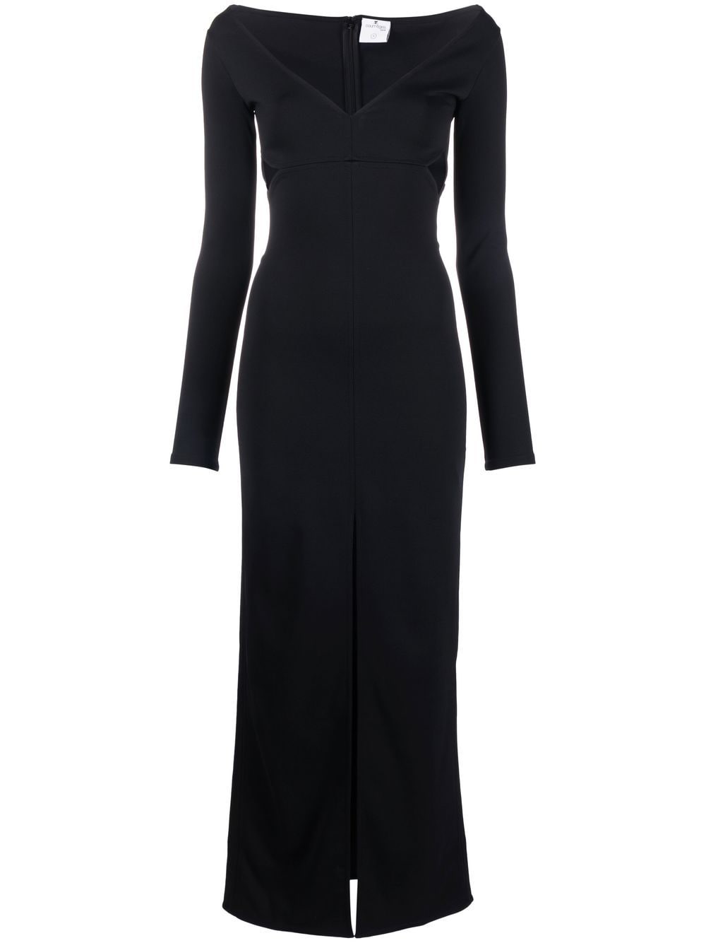 Courrèges Gerafftes Kleid mit Cut-Out - Schwarz von Courrèges