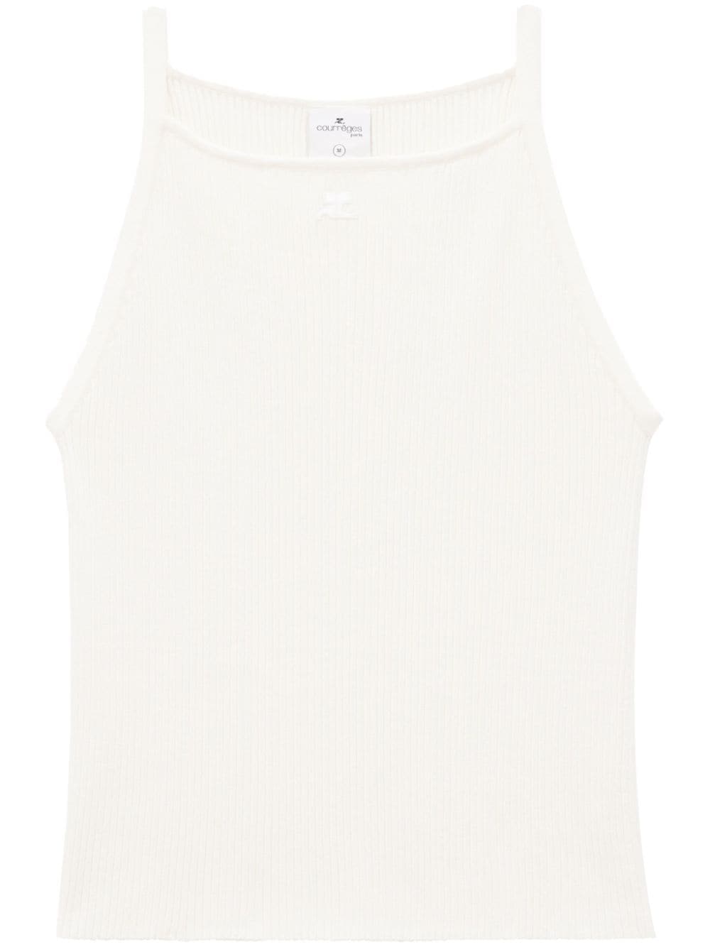 Courrèges Geripptes Trägershirt - Weiß von Courrèges