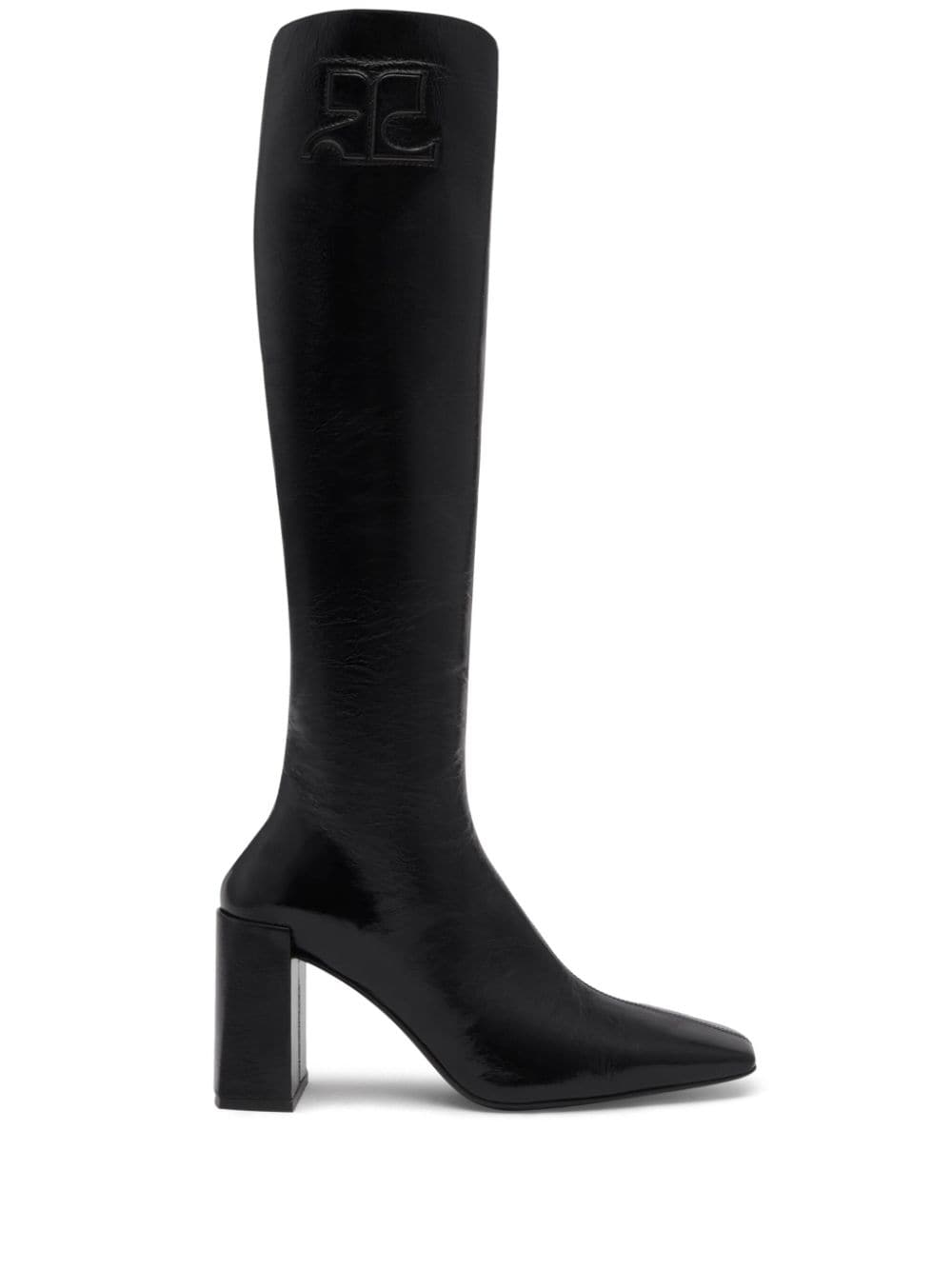 Courrèges Heritage Naplack Stiefel 70mm - Schwarz von Courrèges