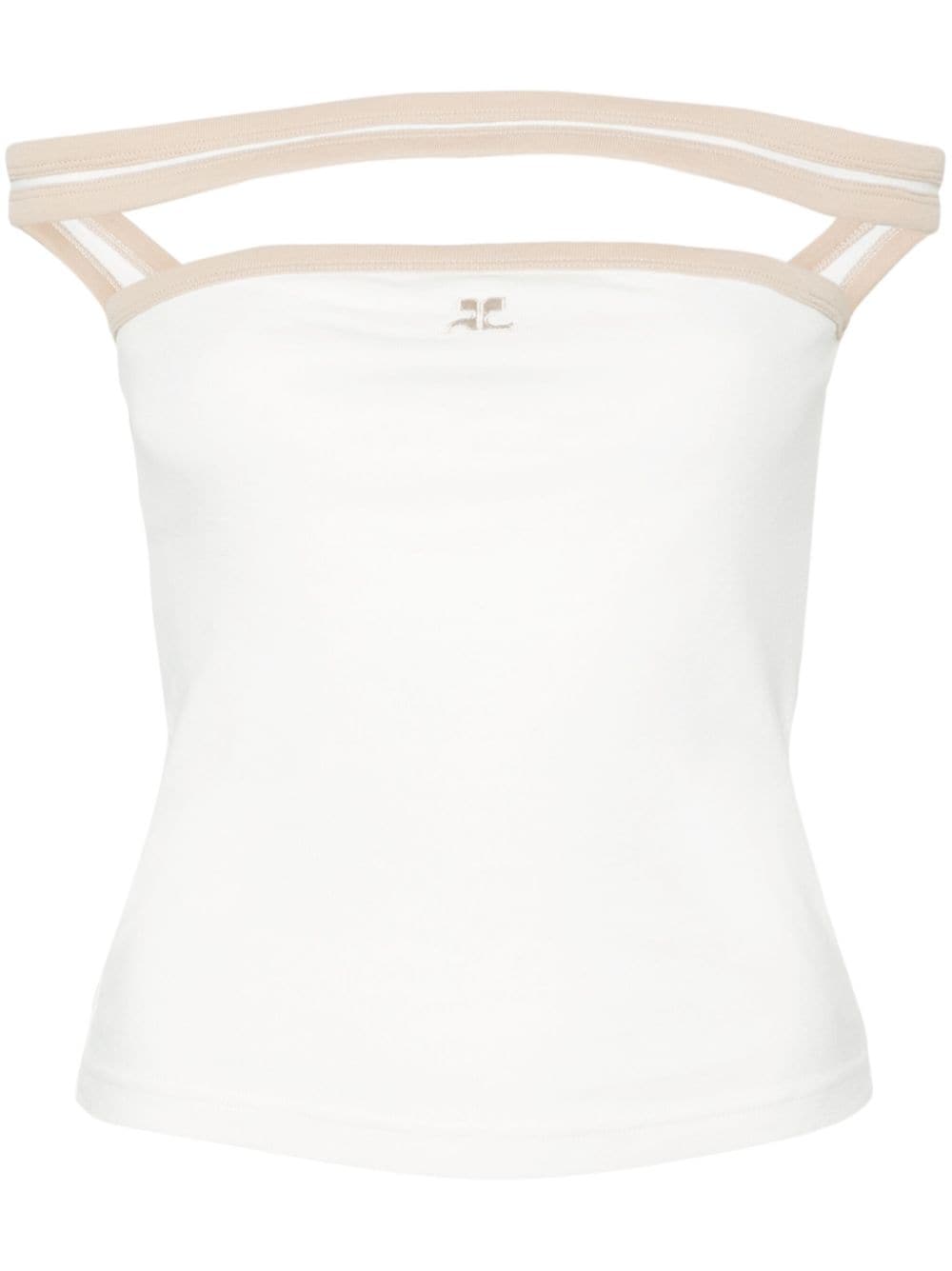 Courrèges Hyperbole Contrast Top - Weiß von Courrèges