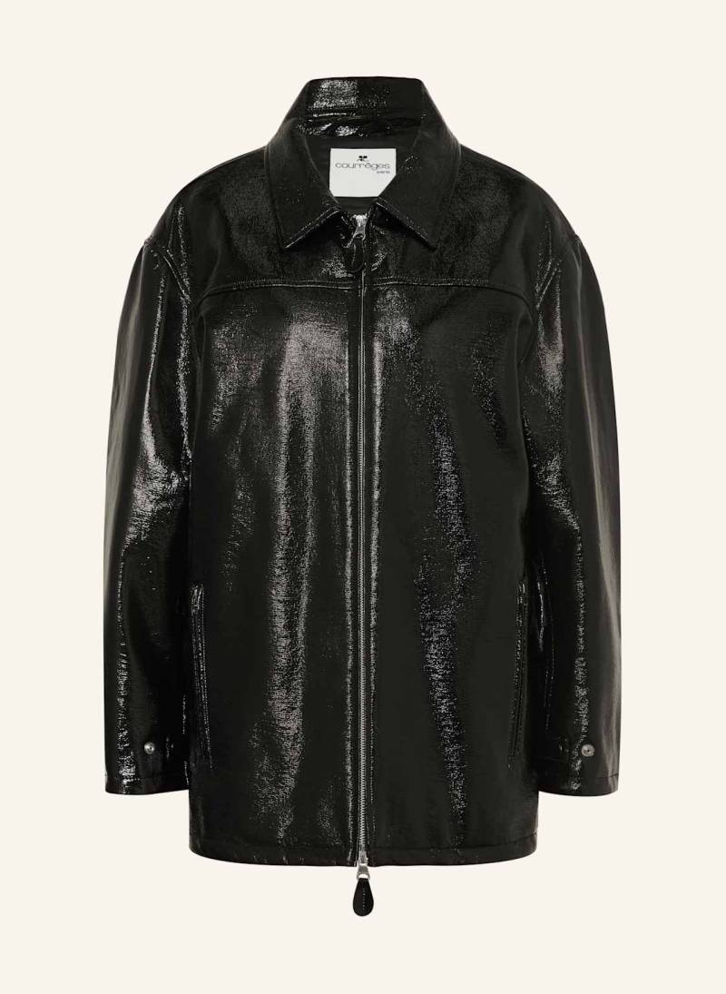 Courrèges Jacke In Lederoptik schwarz Courrèges Jacke In Lederoptik schwarz von Courrèges