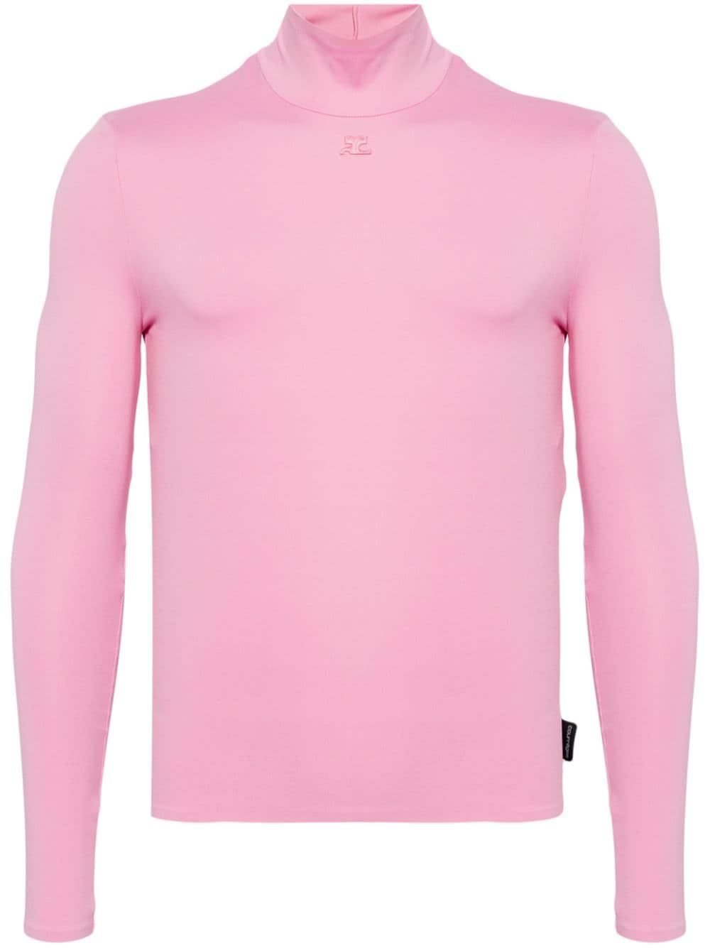 Courrèges Oberteil mit Logo-Applikation - Rosa von Courrèges