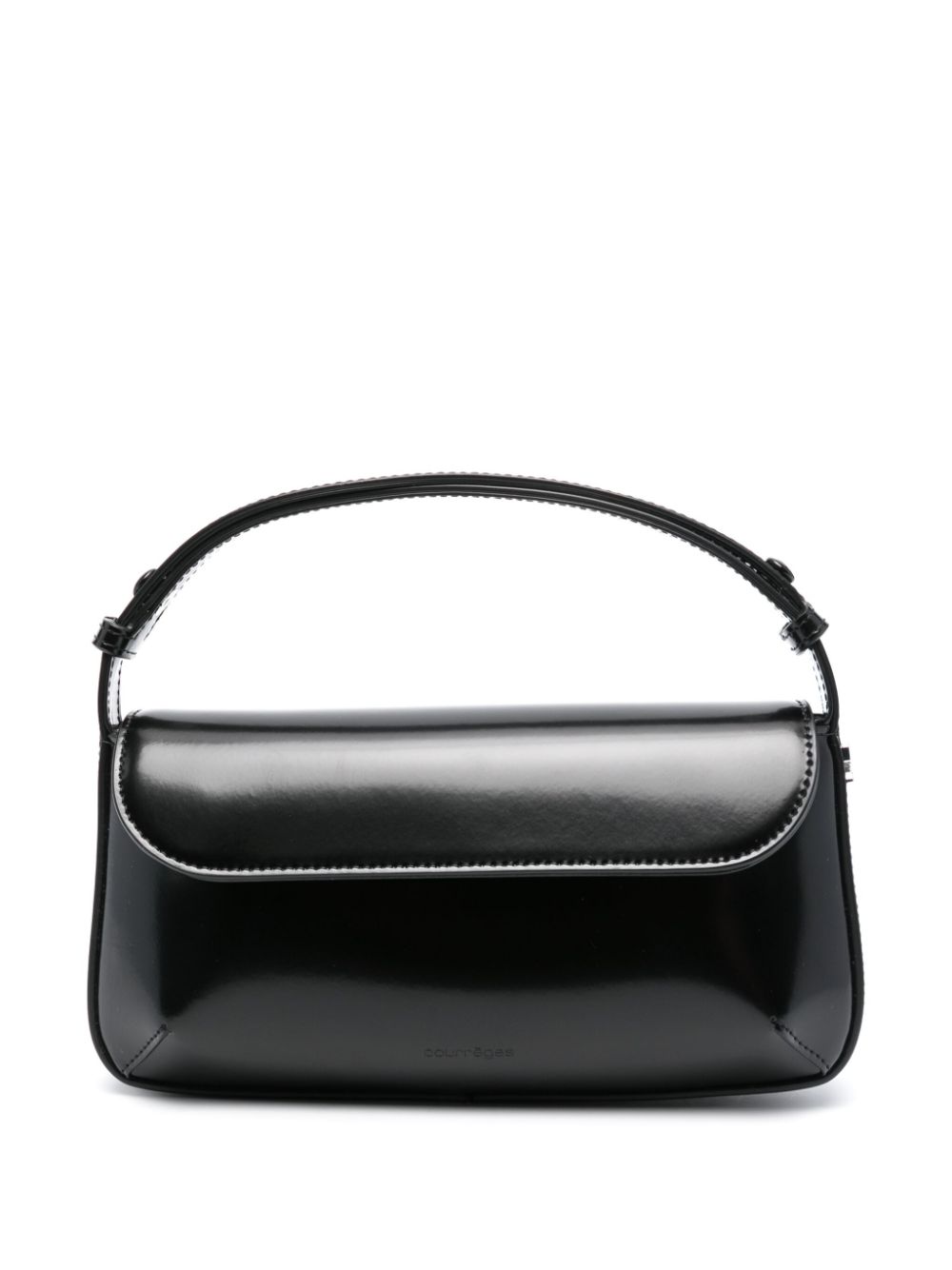 Courrèges Sleek Handtasche mit Finish - Schwarz von Courrèges