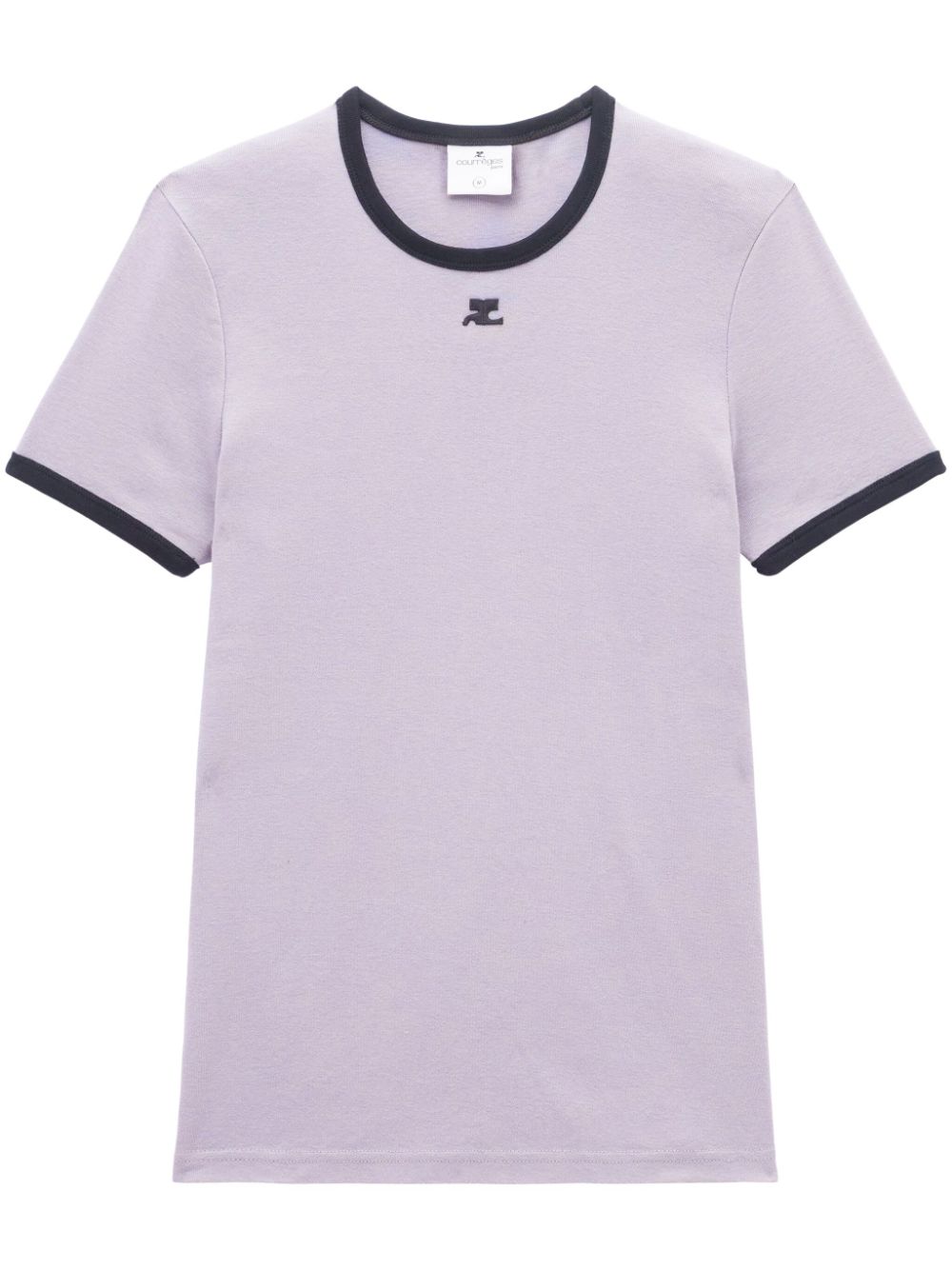 Courrèges T-Shirt mit Kontrastrand - Grau von Courrèges