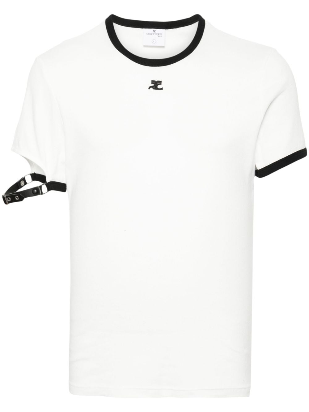 Courrèges T-Shirt mit Schnallendetail - Weiß von Courrèges