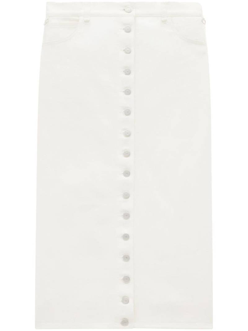 Courrèges Tief sitzender Jeans-Minirock - Weiß von Courrèges