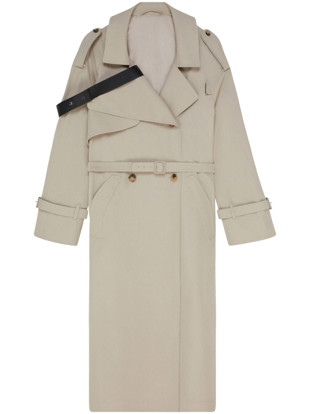 Courrèges Trenchcoat mit Riemen - Nude von Courrèges